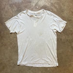 Thrashed White Single Stitch Tee